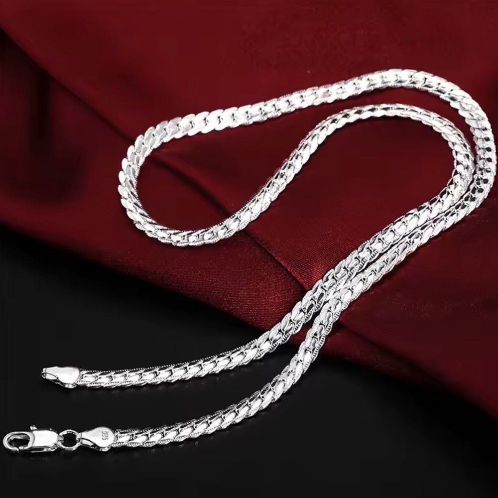 Men's Sterling Silver Chain Necklace 24”